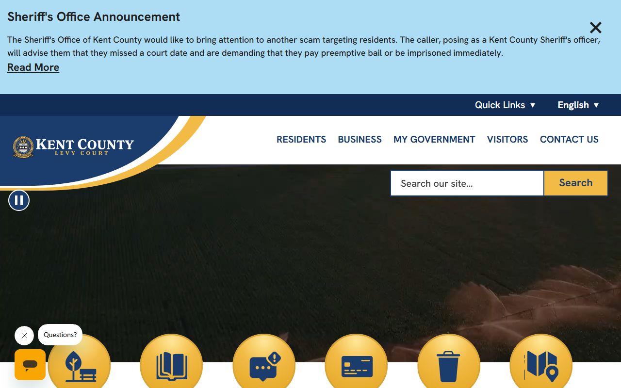 Kent County Delaware government main page